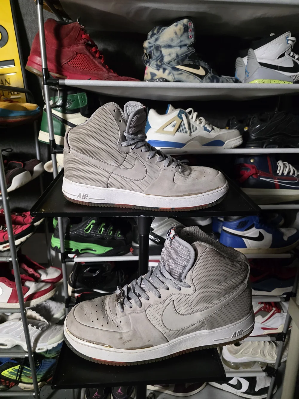 🔥 Nike Air Force One Supreme Futura High-Top Men's Size 13 Sneakers Light Gray
